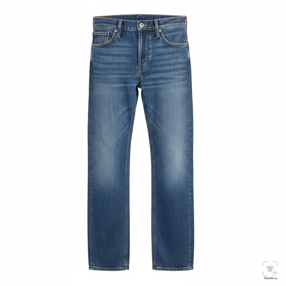 Levis 514 Jeans Mens 30x27 Blue Denim Regular Fit Straight Leg Distressed